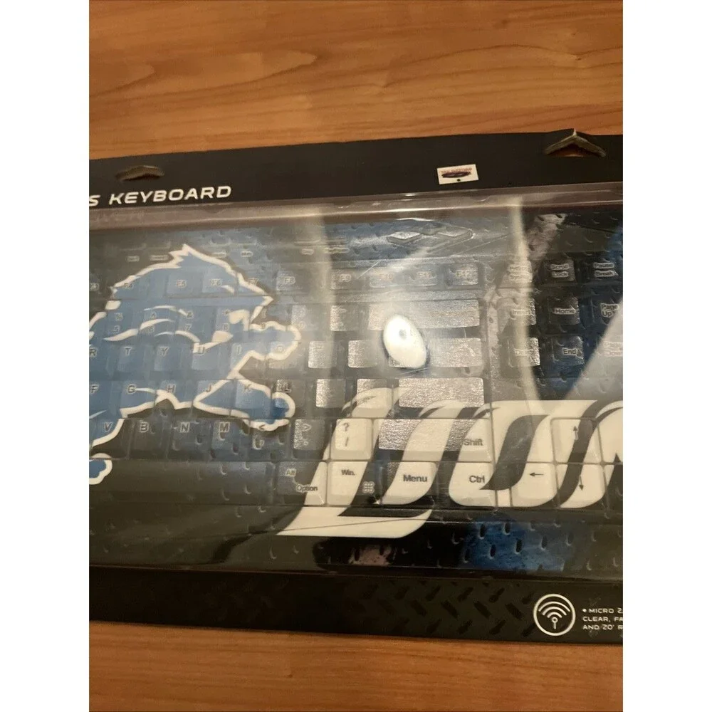 Detroit Lions Wireless Keyboard Mac PC NFL Multicolor